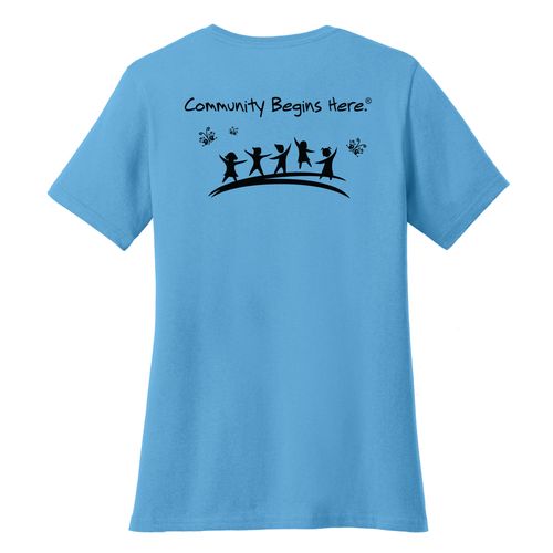Community Begins Here Women's T-Shirt - Black Imprint (KA-LPC54-COMM-B) image thumbnail