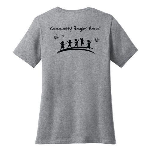 Community Begins Here Women's T-Shirt - Black Imprint (KA-LPC54-COMM-B) image thumbnail