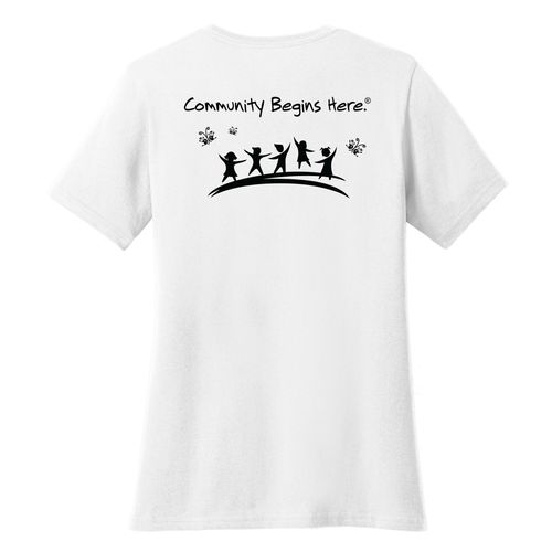 Community Begins Here Women's T-Shirt - Black Imprint (KA-LPC54-COMM-B) image thumbnail