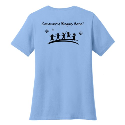 Community Begins Here Women's T-Shirt - Black Imprint (KA-LPC54-COMM-B) image thumbnail