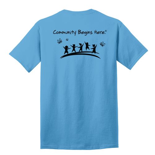 Community Begins Here Adult T-Shirt - Black Imprint (KA-PC54-COMM-B) image thumbnail