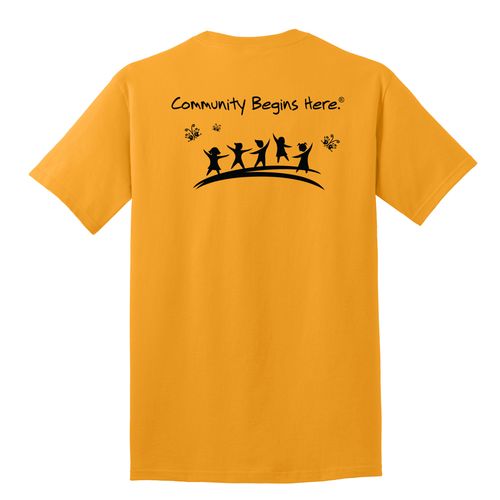 Community Begins Here Adult T-Shirt - Black Imprint (KA-PC54-COMM-B) image thumbnail
