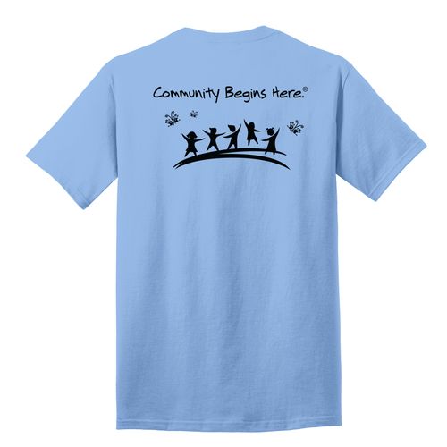 Community Begins Here Adult T-Shirt - Black Imprint (KA-PC54-COMM-B) image thumbnail