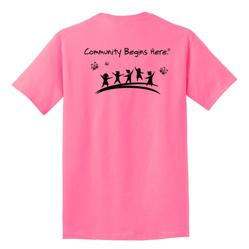 Community Begins Here Adult T-Shirt - Black Imprint (KA-PC54-COMM-B) image thumbnail
