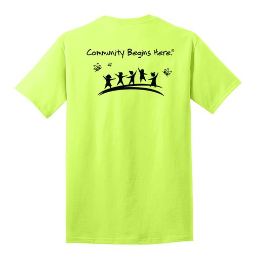 Community Begins Here Adult T-Shirt - Black Imprint (KA-PC54-COMM-B) image thumbnail