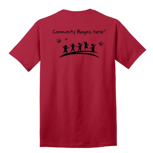 Community Begins Here Adult T-Shirt - Black Imprint (KA-PC54-COMM-B) image thumbnail