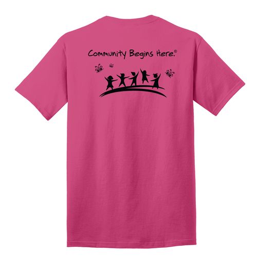 Community Begins Here Adult T-Shirt - Black Imprint (KA-PC54-COMM-B) image thumbnail