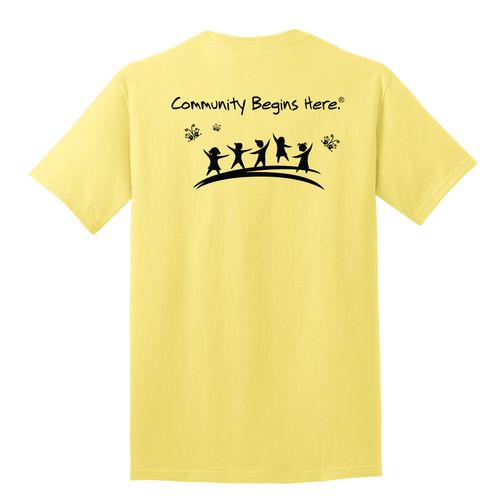 Community Begins Here Adult T-Shirt - Black Imprint (KA-PC54-COMM-B) image thumbnail