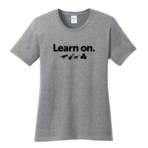 Learn On. Women's T-Shirt - Black Imprint (KA-LPC54-LEARN-B) image thumbnail