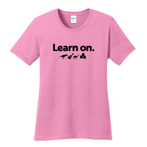 Learn On. Women's T-Shirt - Black Imprint (KA-LPC54-LEARN-B) image thumbnail