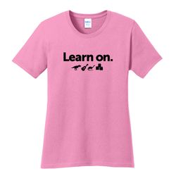 Image of Learn On. Women's T-Shirt - Black Imprint (KA-LPC54-LEARN-B)