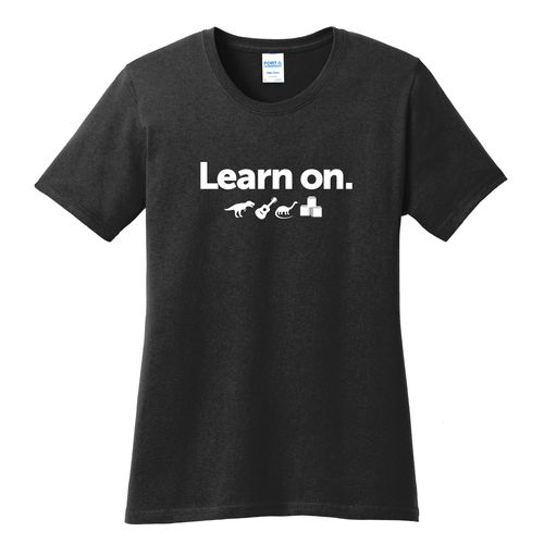 Learn On. Women's T-Shirt - White Imprint (KA-LPC54-LEARN-W) image thumbnail
