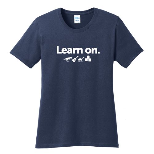 Learn On. Women's T-Shirt - White Imprint (KA-LPC54-LEARN-W) image thumbnail