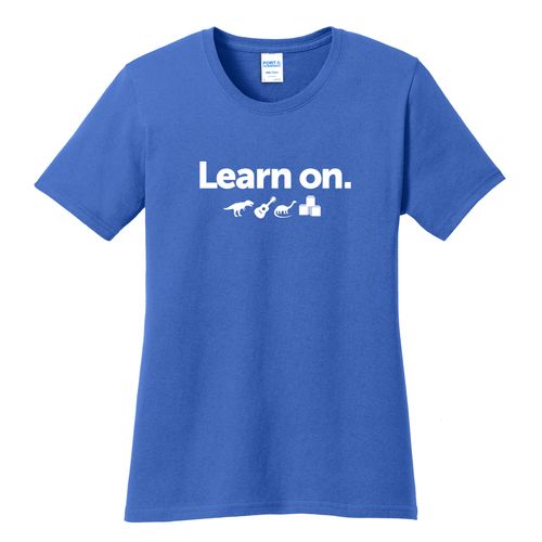 Learn On. Women's T-Shirt - White Imprint (KA-LPC54-LEARN-W) image thumbnail