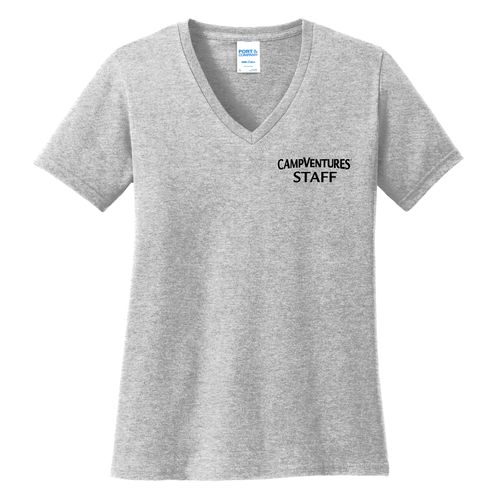 CampVentures Women's V-Neck Staff T-Shirt - Black Imprint (KA-LPC54V-CVSTF-B) image thumbnail