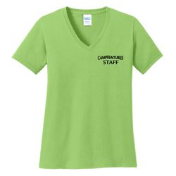 Image of CampVentures Women's V-Neck Staff T-Shirt - Black Imprint (KA-LPC54V-CVSTF-B)