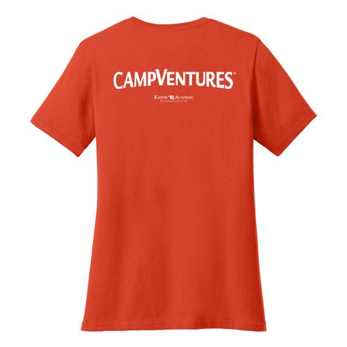 CampVentures Women's V-Neck Staff T-Shirt - White Imprint (KA-LPC54V-CVSTF-W) image thumbnail