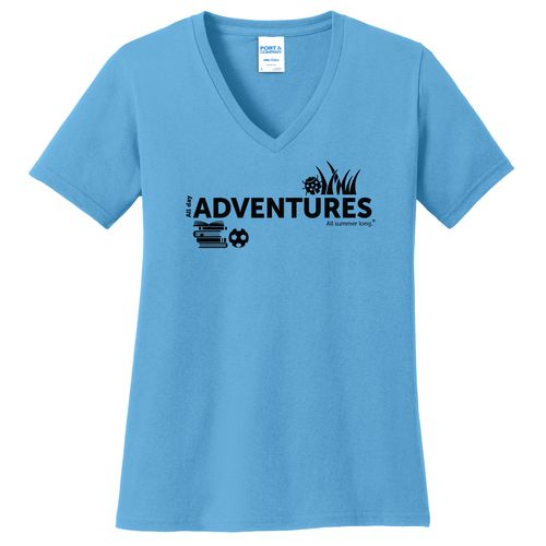CampVentures Women's V-Neck T-Shirt - Black Imprint (KA-LPC54V-CV-B) image thumbnail