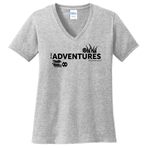 CampVentures Women's V-Neck T-Shirt - Black Imprint (KA-LPC54V-CV-B) image thumbnail