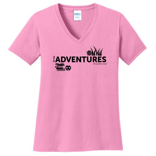 CampVentures Women's V-Neck T-Shirt - Black Imprint (KA-LPC54V-CV-B) image thumbnail