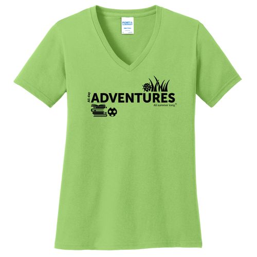 CampVentures Women's V-Neck T-Shirt - Black Imprint (KA-LPC54V-CV-B) image thumbnail