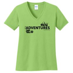 Image of CampVentures Women's V-Neck T-Shirt - Black Imprint (KA-LPC54V-CV-B)