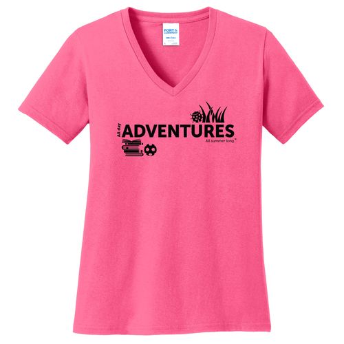 CampVentures Women's V-Neck T-Shirt - Black Imprint (KA-LPC54V-CV-B) image thumbnail