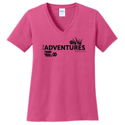 CampVentures Women's V-Neck T-Shirt - Black Imprint (KA-LPC54V-CV-B) image thumbnail