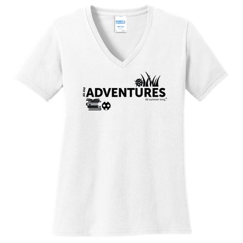 CampVentures Women's V-Neck T-Shirt - Black Imprint (KA-LPC54V-CV-B) image thumbnail