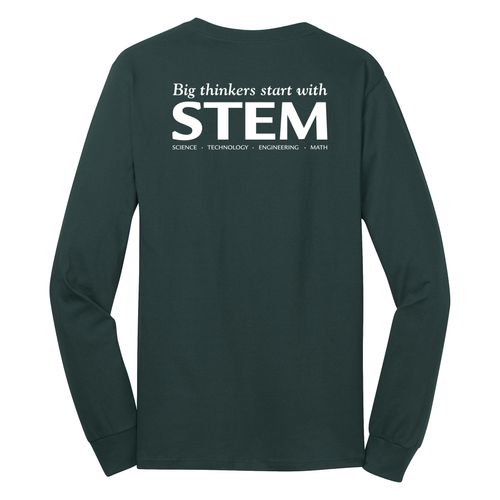 STEM Adult Long Sleeve T-Shirt - White Imprint (KA-PC54LS-STEM-W) image thumbnail