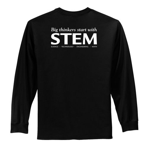 STEM Adult Long Sleeve T-Shirt - White Imprint (KA-PC54LS-STEM-W) image thumbnail