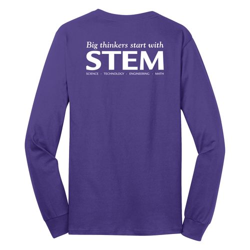 STEM Adult Long Sleeve T-Shirt - White Imprint (KA-PC54LS-STEM-W) image thumbnail