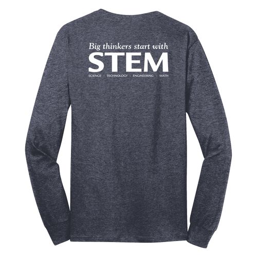 STEM Adult Long Sleeve T-Shirt - White Imprint (KA-PC54LS-STEM-W) image thumbnail