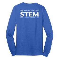 Image of STEM Adult Long Sleeve T-Shirt - White Imprint (KA-PC54LS-STEM-W)