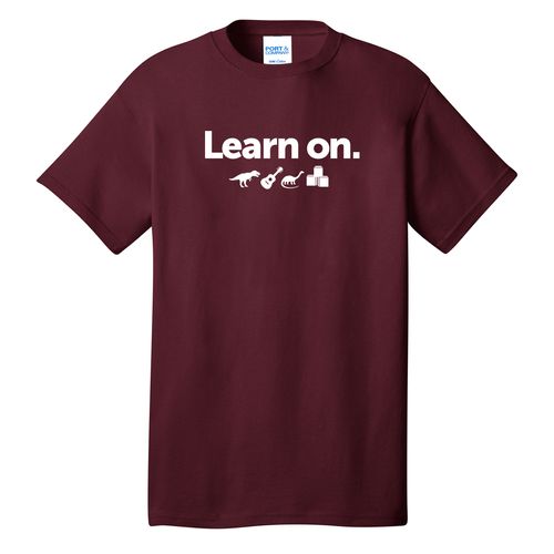 Learn On. Adult T-Shirt - White Imprint (KA-PC54-LEARN-W) image thumbnail