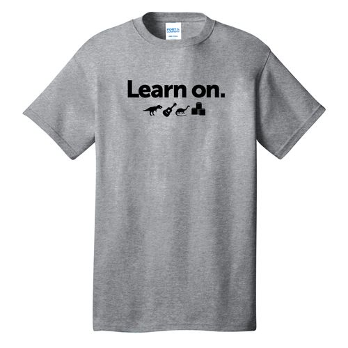 Learn On. Adult T-Shirt - Black Imprint (KA-PC54-LEARN-B) image thumbnail