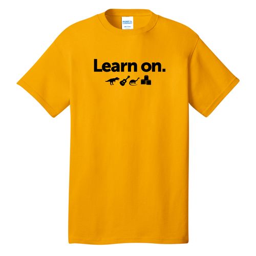 Learn On. Adult T-Shirt - Black Imprint (KA-PC54-LEARN-B) image thumbnail