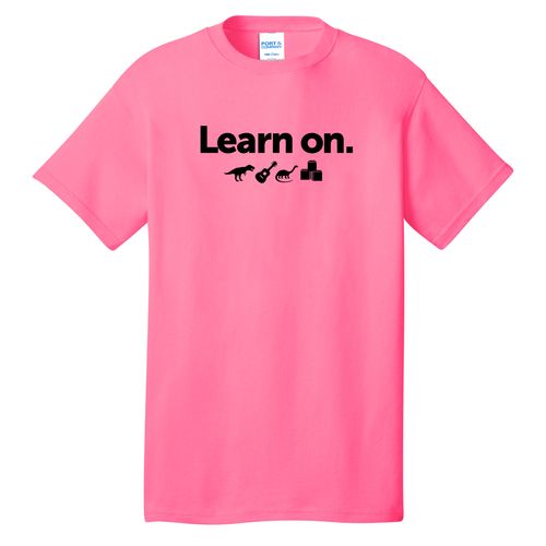 Learn On. Adult T-Shirt - Black Imprint (KA-PC54-LEARN-B) image thumbnail
