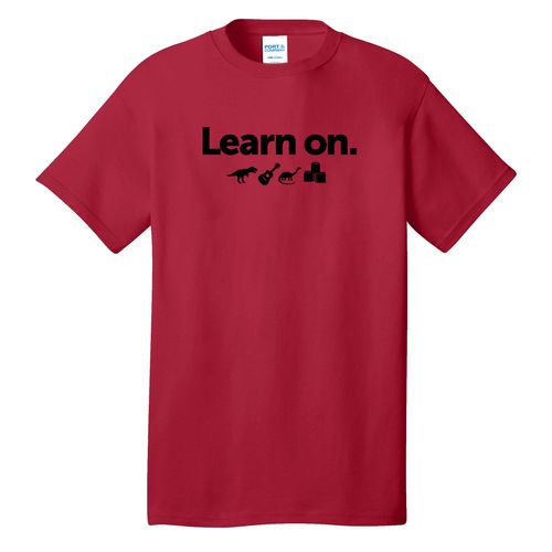 Learn On. Adult T-Shirt - Black Imprint (KA-PC54-LEARN-B) image thumbnail