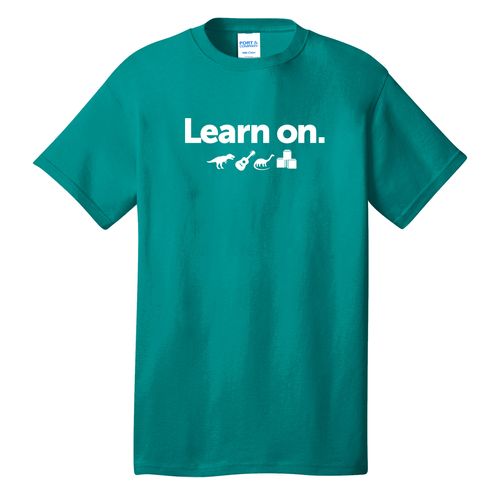 Learn On. Adult T-Shirt - White Imprint (KA-PC54-LEARN-W) image thumbnail