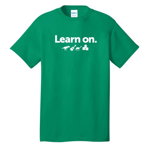Learn On. Adult T-Shirt - White Imprint (KA-PC54-LEARN-W) image thumbnail