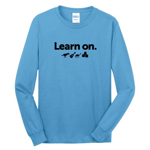 Learn On. Adult Long Sleeve T-Shirt - Black Imprint (KA-PC54LS-LEARN-B) image thumbnail