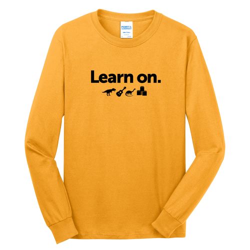 Learn On. Adult Long Sleeve T-Shirt - Black Imprint (KA-PC54LS-LEARN-B) image thumbnail