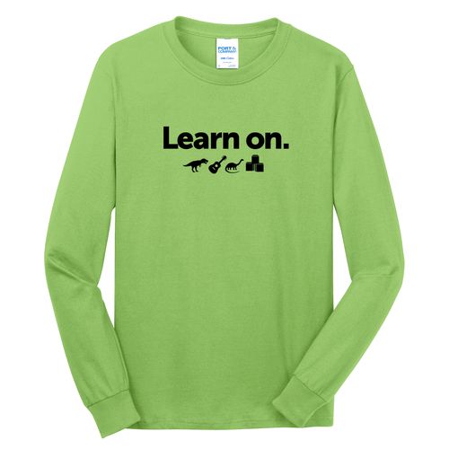 Learn On. Adult Long Sleeve T-Shirt - Black Imprint (KA-PC54LS-LEARN-B) image thumbnail