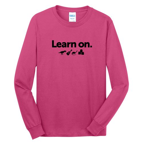 Learn On. Adult Long Sleeve T-Shirt - Black Imprint (KA-PC54LS-LEARN-B) image thumbnail