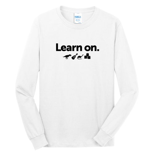 Learn On. Adult Long Sleeve T-Shirt - Black Imprint (KA-PC54LS-LEARN-B) image thumbnail