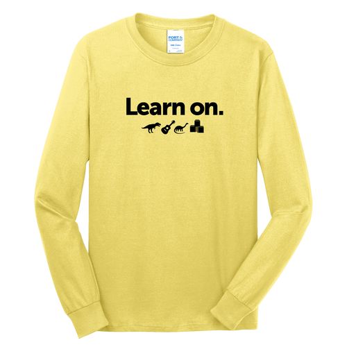 Learn On. Adult Long Sleeve T-Shirt - Black Imprint (KA-PC54LS-LEARN-B) image thumbnail