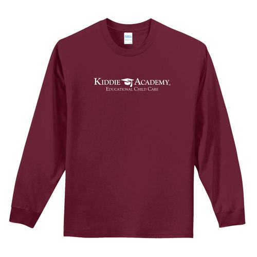 Essential Tee Adult Long Sleeve w/ Standard KA Logo - White Imprint (KA-PC61LS-W) image thumbnail