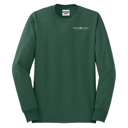 Unisex 50/50 Long Sleeve T-Shirt - White Imprint (KA-29LS-W) image thumbnail