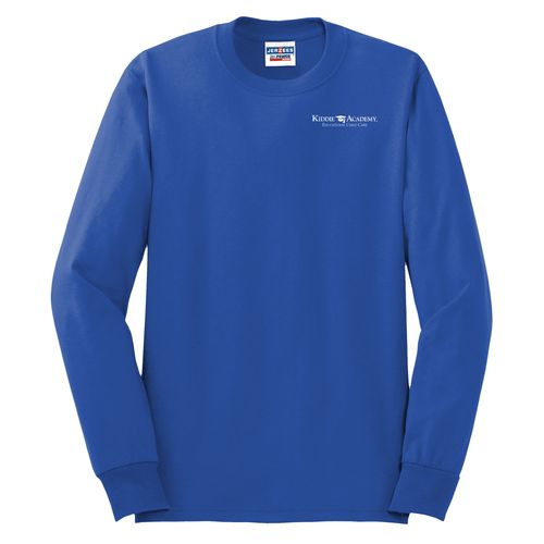 Unisex 50/50 Long Sleeve T-Shirt - White Imprint (KA-29LS-W) image thumbnail